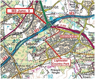 Map of Lightwater Country Park
